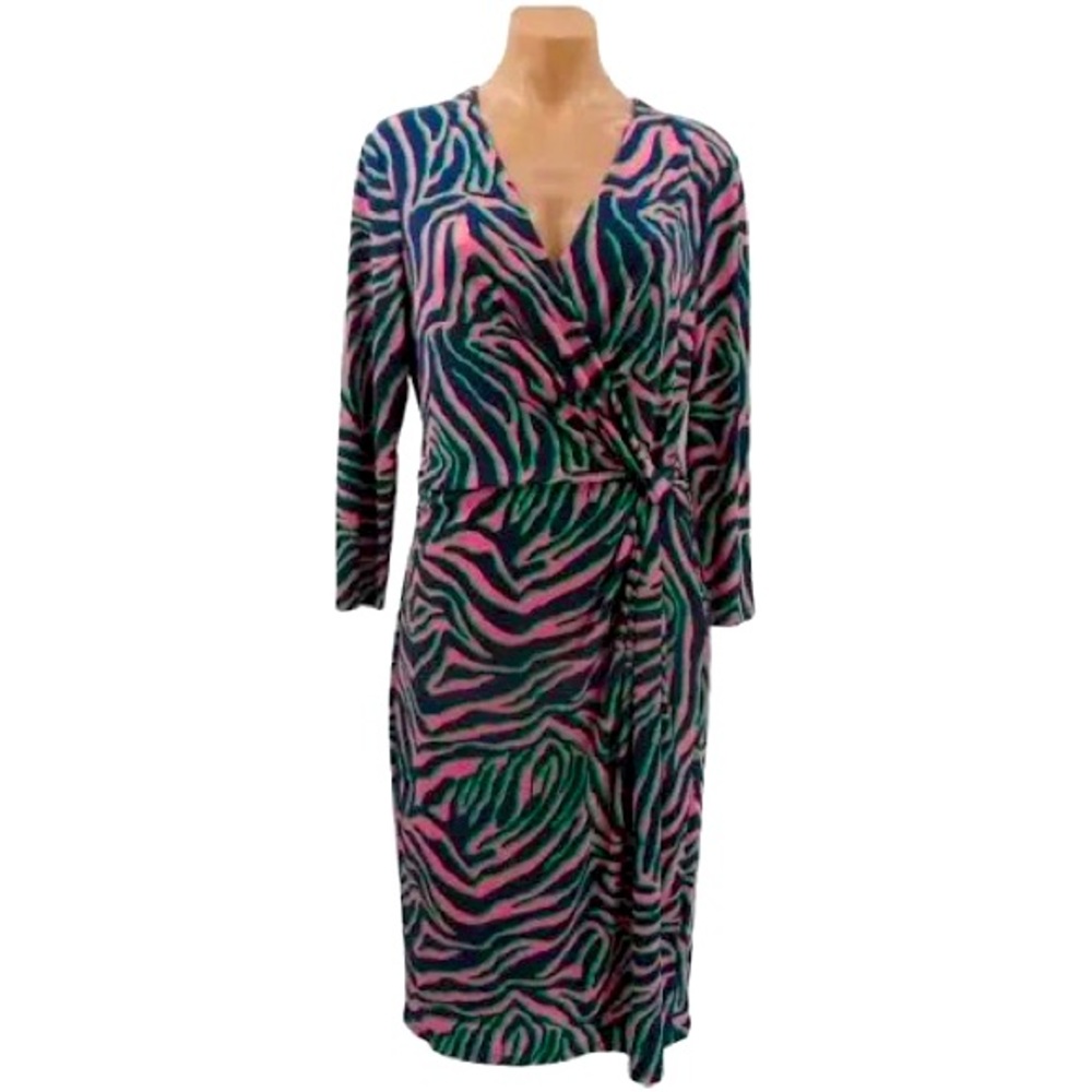 Anne Klein Size 14 Faux Wrap Dress